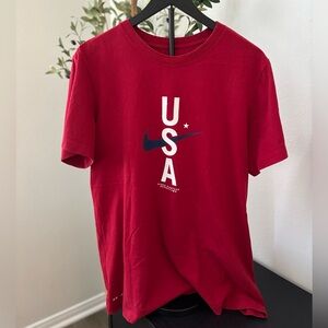 Nike Red USA Graphic Short Sleeve Tee